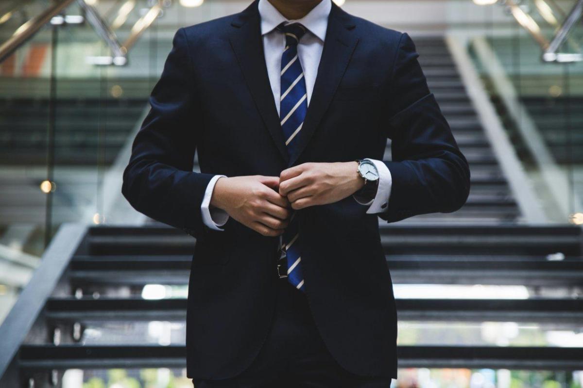 Smart corporate man in suit